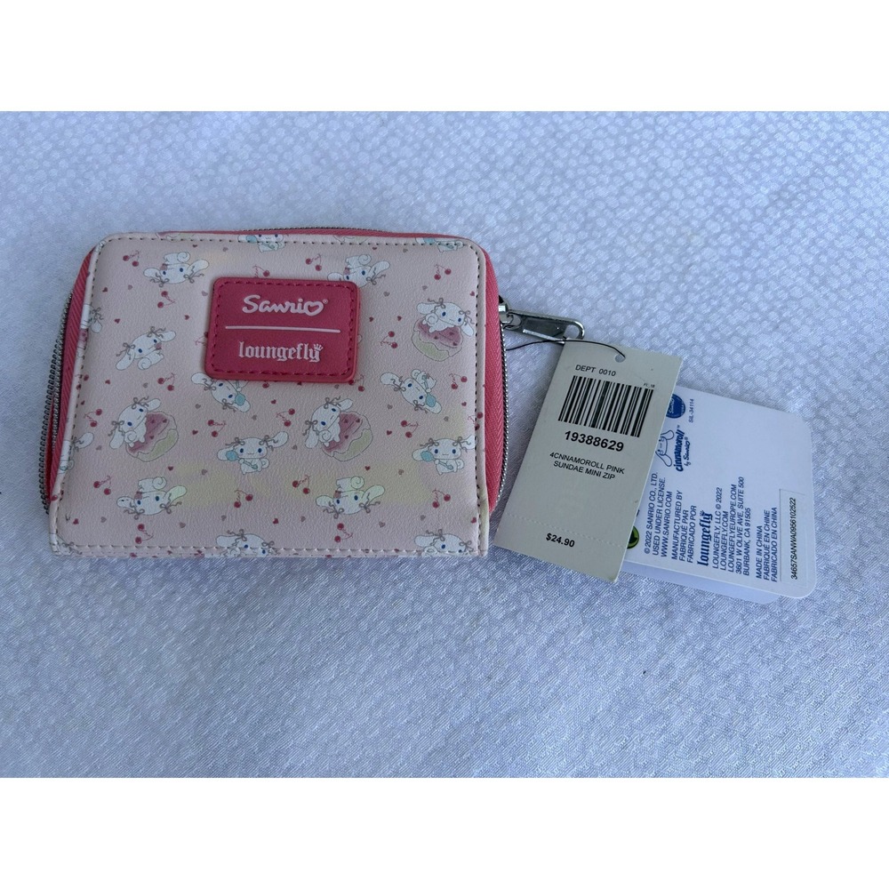 Loungefly Sanrio Cinnamoroll Pink Sundae Mini Zip Around Wallet NWT 19388629